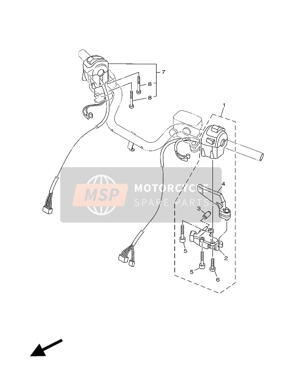 Yamaha XP500 2016 Handle Switch & Lever for a 2016 Yamaha XP500